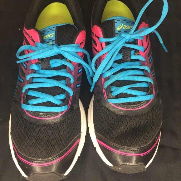 Asics Gel-Storm Womens Shoes Sneakers Black Pink Running Athletic Size 9.5 - Picture 2 of 9